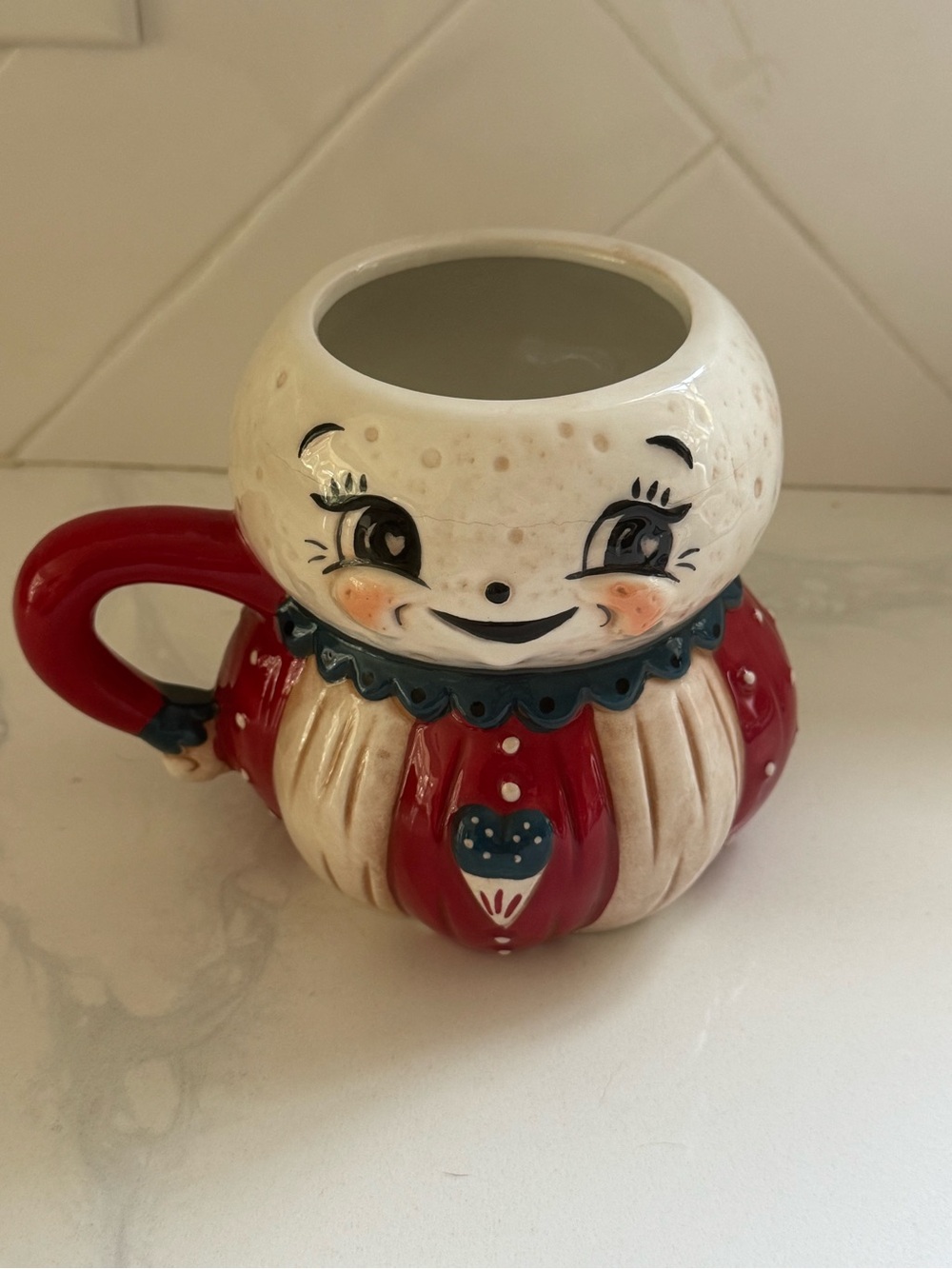 2026 Johanna Parker Luna Moon Man Patriotic Mug  Red White Blue Heart